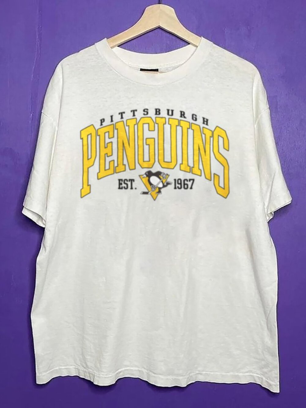 Vintage Pittsburgh Penguins Hockey Shirt, Retro NHL Pittsburgh Penguins Shirt